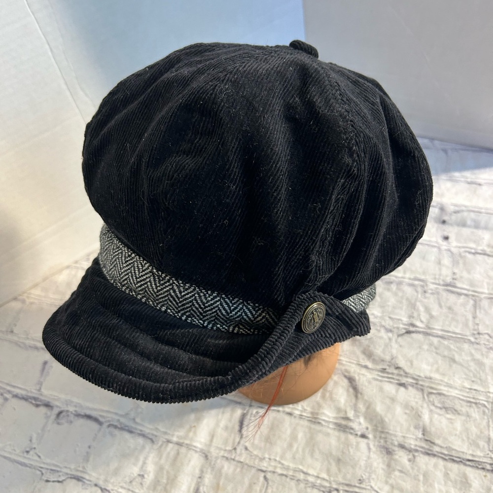 MUDD HEADWEAR 100% COTTON RETRO YKK BLACK /PATTERN BAND CORDUROY ONE SIZE CAP